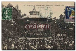 Postcard Old Kiosk International Exhibition & # 1908 39electricite Marseille ...