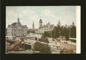 Postmark 1908 Midland Ont Parliament Buildings & Post Office Ottawa Postcard