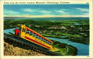 View from Incline Railway Lookout Mountain Chattanooga TN UNP Linen Postcard E5