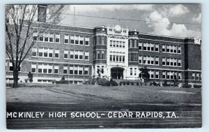 CEDAR RAPIDS, IA Iowa ~ McKINLEY HIGH SCHOOL  c1940s  Postcard