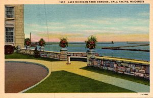 Wisconsin Racine Lake Michigan From Memorial Hall Curteich