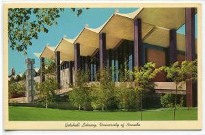 Getchell Library University Nevada Reno postcard