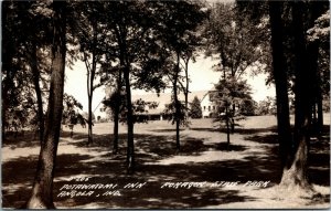 EKC RPPC Real Photo Postcard IN Angola Potawatomi Inn Pokagon State Park 1941 S8