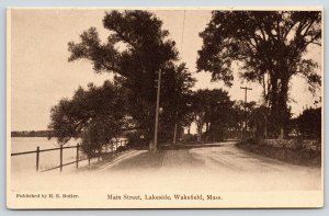 Wakefield Massachusetts~Main Street~Lake Quannapowitt Drive~HE Butler Pub~1905
