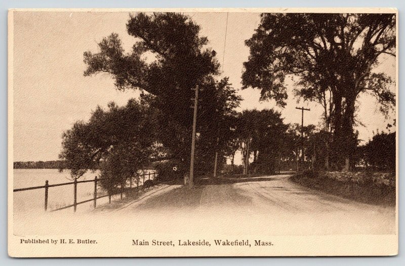 Wakefield Massachusetts~Main Street~Lake Quannapowitt Drive~HE Butler Pub~1905 