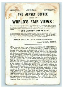 1893 Columbia Expo Jersey Coffee Bird's Eye View Fab! P197 