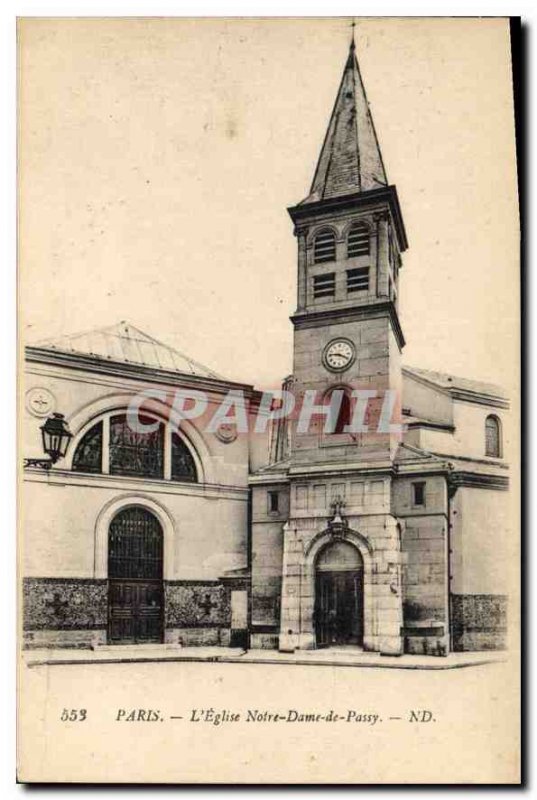 Postcard Old Paris The Notre Dame de Passy