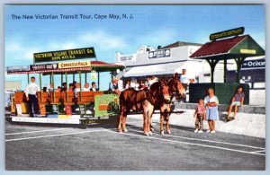 1950-60's CAPE MAY NEW JERSEY NJ NEW VICTORIAN TRANSIT TOUR LINEN POSTCARD