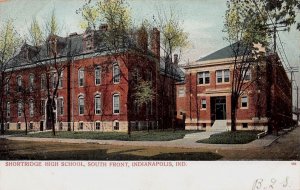 South Front, Shortridge High School, Indianapolis, IN., Early Postcard, Unused