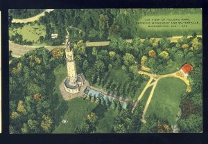Birmingham, Alabama/AL Postcard, Air View Of Vulcan Park, Monument & Waterfalls