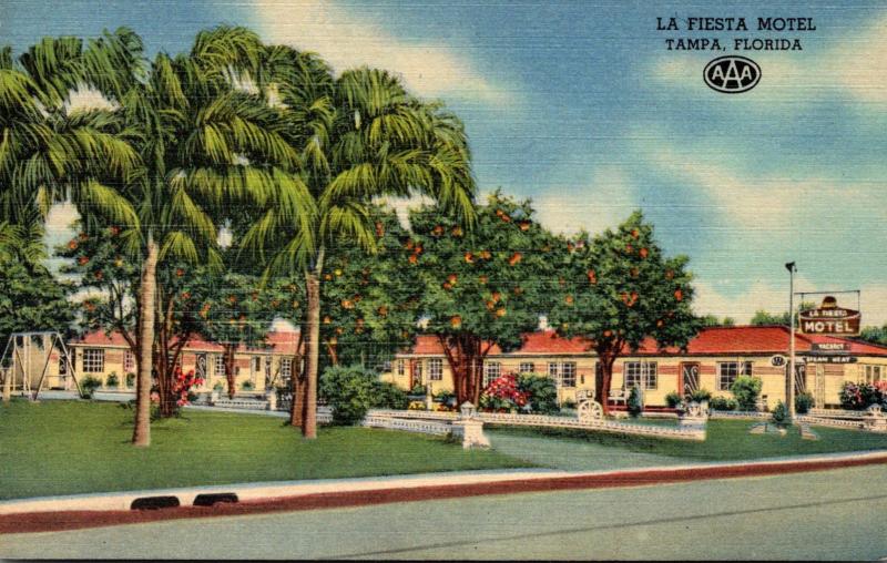 Florida Tampa La Fiesta Motel 1953 Curteich