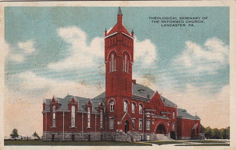 Postcard Theological Seminary Reformed Church Lancaster PA