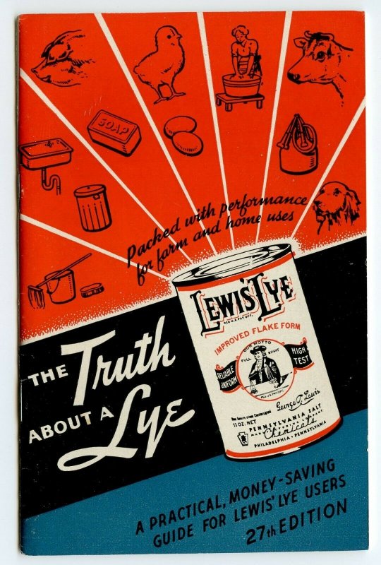 Lewis' Lye The Truth About a Lye Vintage Booklet 27th Edition 