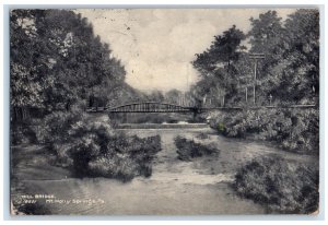 c1910's View Of Mill Bridge Mt. Holly Springs Pennsylvania PA Antique Postcard