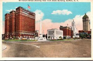 New York Buffalo Court Street Showing New York State Building 1932