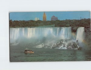 Postcard Maid Of The Mist And The American Falls, Niagara Falls, New York