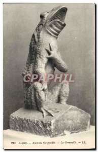 Postcard Ancient Frog Toad Blois Old gargoyle