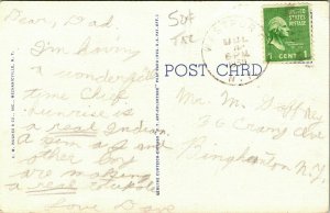 Hydes Point Grand Isle Vermont Lake Champlain Linen Postcard VTG PM Cancel WOB 