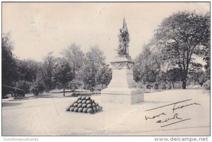 Indiana Fort Wayne Monument and Canon Balls 1906 Rotograoh