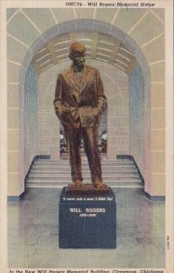 Oklahoma Claremore Will Rogers Memorial Statue In The New Will Rogers Memoria...