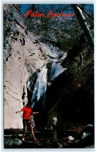 PALM SPRINGS, CA California ~ Beautiful TAHQUITZ FALLS c1960s Postcard