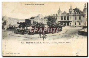 Old Postcard Casino MGM Casino Gardens Paris Cafe