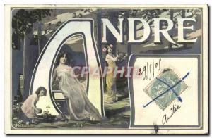 Old Postcard Fancy Surname Andre