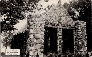 RPPC Stone Chapel, Camp Alexander Mack, Milford IN c1969 Vintage Postcard V70
