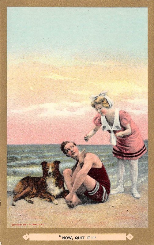 Now, Quit It!, Couple With Dog By The Sea, AA372-20