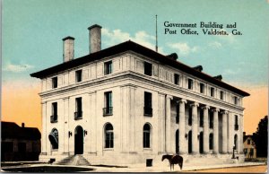 Postcard United States Post Office and Government Building in Valdosta, Georgia