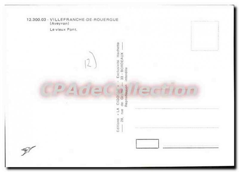 Old Postcard Villefranche de Rouergue Aveyron Old Bridge