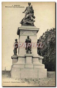 Postcard Ancient Monument Nantes Fighters