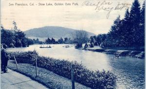 SAN FRANCISCO, CA  California  STOW LAKE GG Park   1907   Postcard