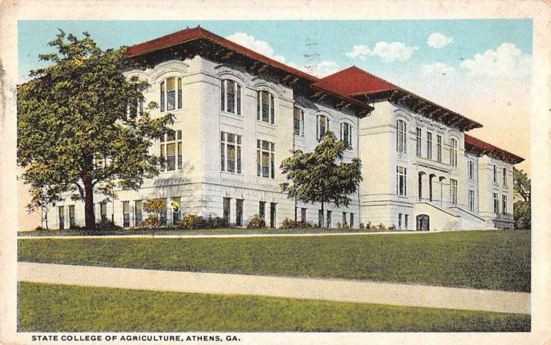 Athens Georgia State College of Agriculture Antique Postcard J64490