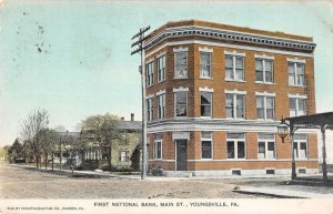 Youngsville Pennsylvania First National Bank Vintage Postcard AA27024