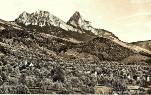 Vintage RPPC Steinen Gegen Die Mythen Bird's Eye View Postcard P151 