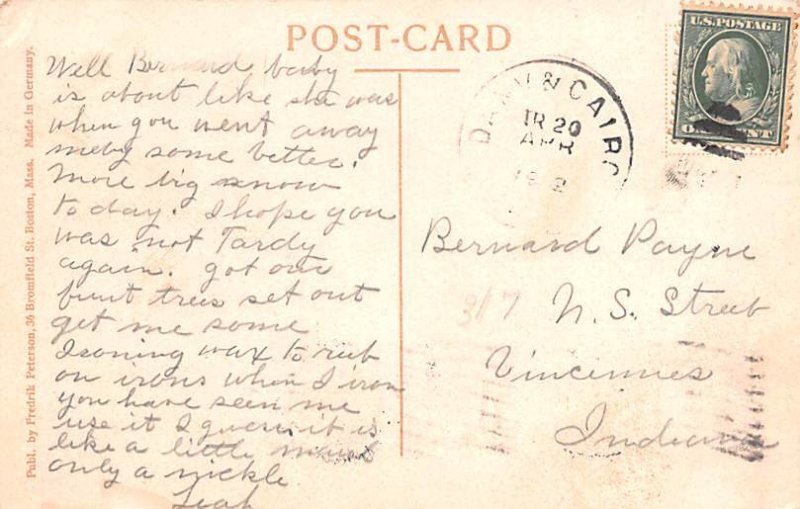 Sweden Old Vintage Antique Post Card Bridal Veil Waterfall Norrland Postal Us...