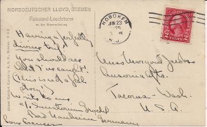 Bremerhaven, Germany, Rotesand Lighthouse, Norddeutscher Lloyd Ship Line 1925