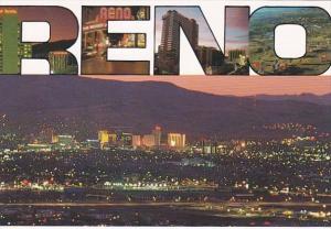 Nevada Reno Skyline At Night