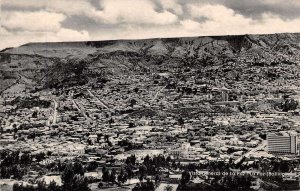 La Paz Bolivia Birds Eye View Bookstore Ad on Back Vintage Postcard AA68697