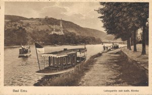 Germany Bad Ems Lahnpartie mit Katholische Kirche 06.56