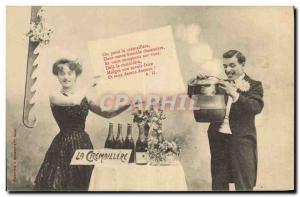 Old Postcard Champagne cremaillere