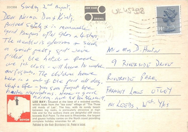 uk45398 lee bay ilfracombe north devon  uk