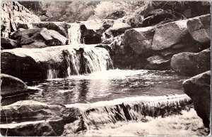 Scenic View Beskid lski Czarna Wiseka Waterfall Poland Photo 1960s Postcard