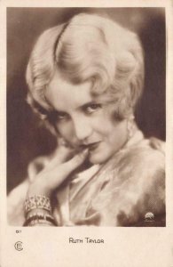 ACTRESS RUTH TAYLOR EUROPE 611 PARIS FRANCE ARCHIVE HANDSTAMP POSTCARD (1920s)