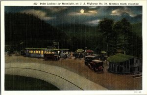 Point Lookout by Moonlight US Hwy 70 NC Vintage Linen Postcard F70