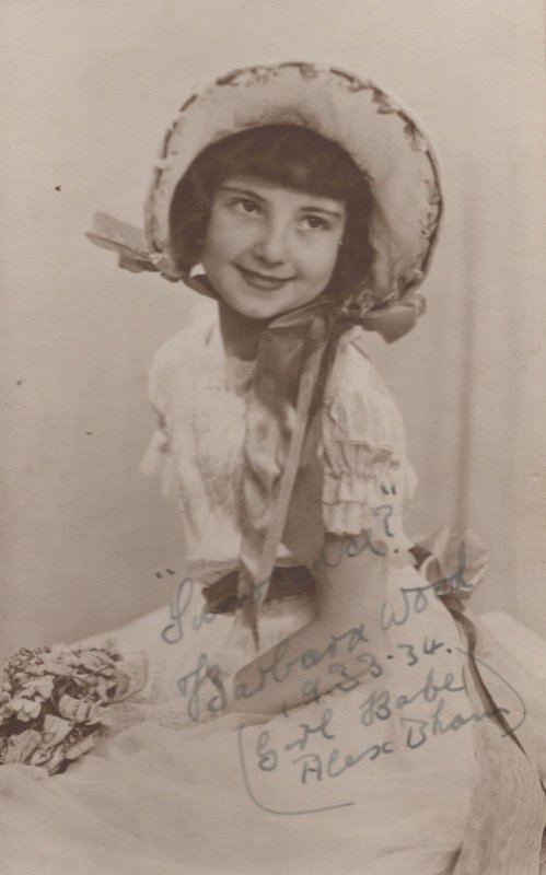 Little Red Riding Hood Child Actress 1934 Hand Signed Theatre Postcard