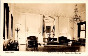 Pennsylvania Philadelphia Independence Hall Declaration Chamber Real Photo