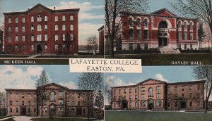 Postcard Lafayette College Easton PA