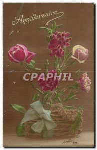 Old Postcard Birthday Flowers